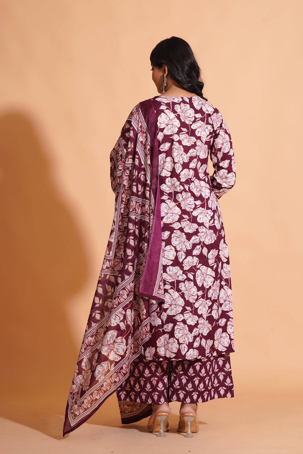 Majestic Maroon Floral suit set