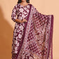 Majestic Maroon Floral suit set