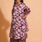 Majestic Maroon Floral suit set