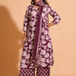 Majestic Maroon Floral suit set