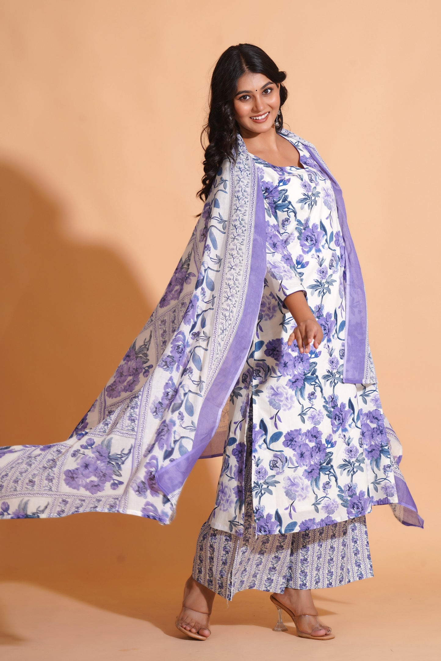 Opulent Lavender Floral suit set