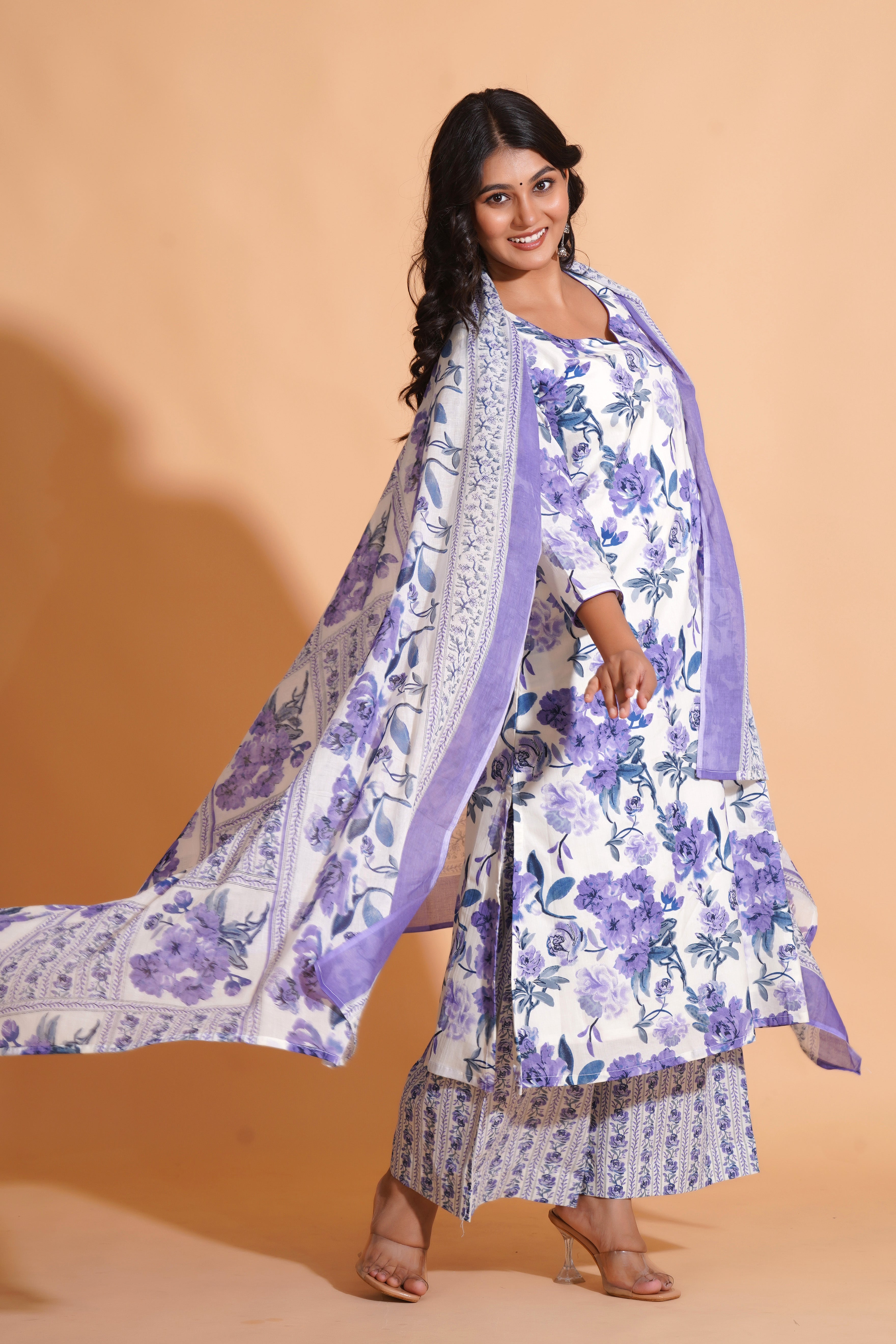 Opulent Lavender Floral suit set