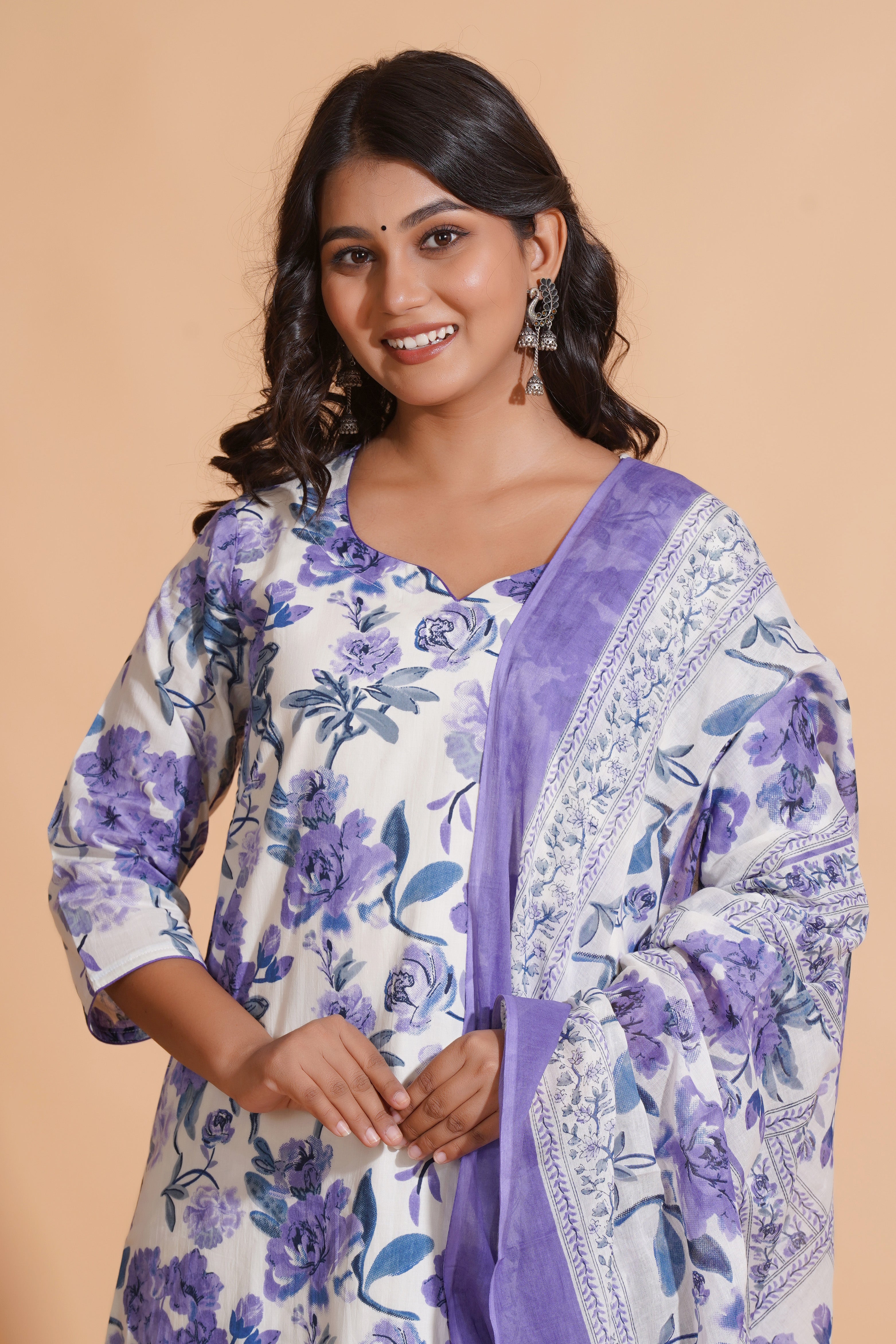 Opulent Lavender Floral suit set