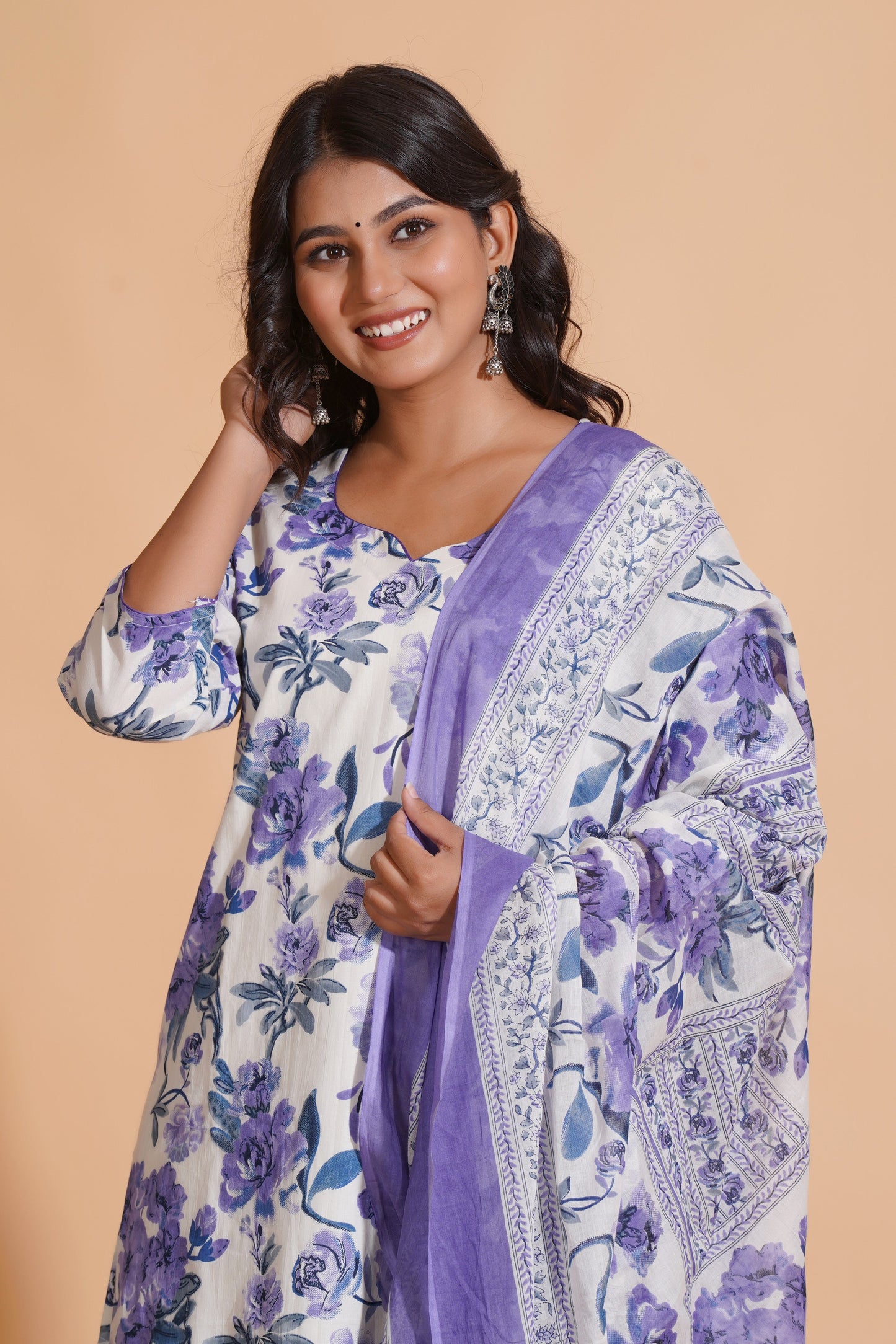 Opulent Lavender Floral suit set
