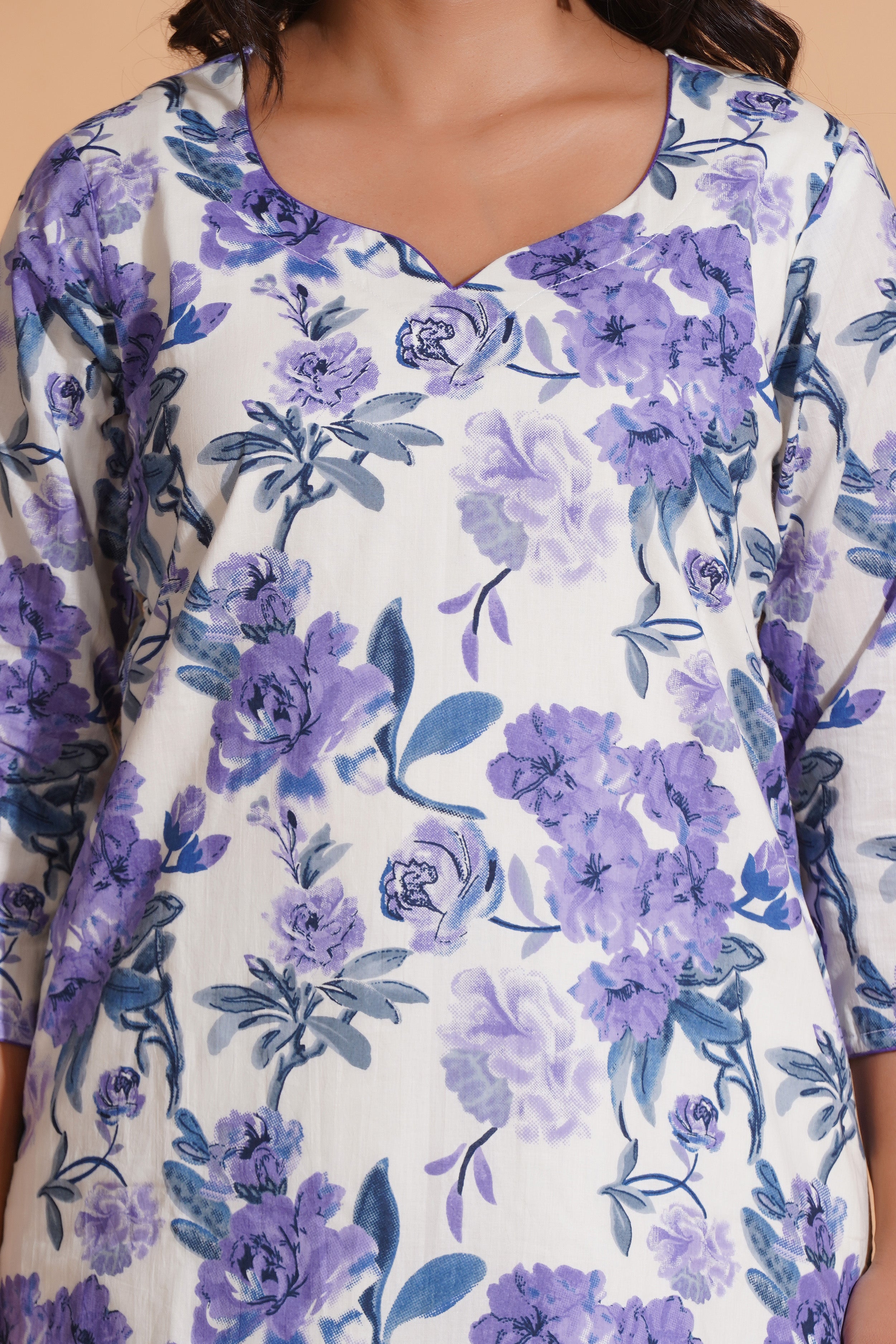 Opulent Lavender Floral suit set