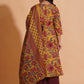 Mustard Maroon Heritage Suit Set