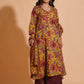 Mustard Maroon Heritage Suit Set