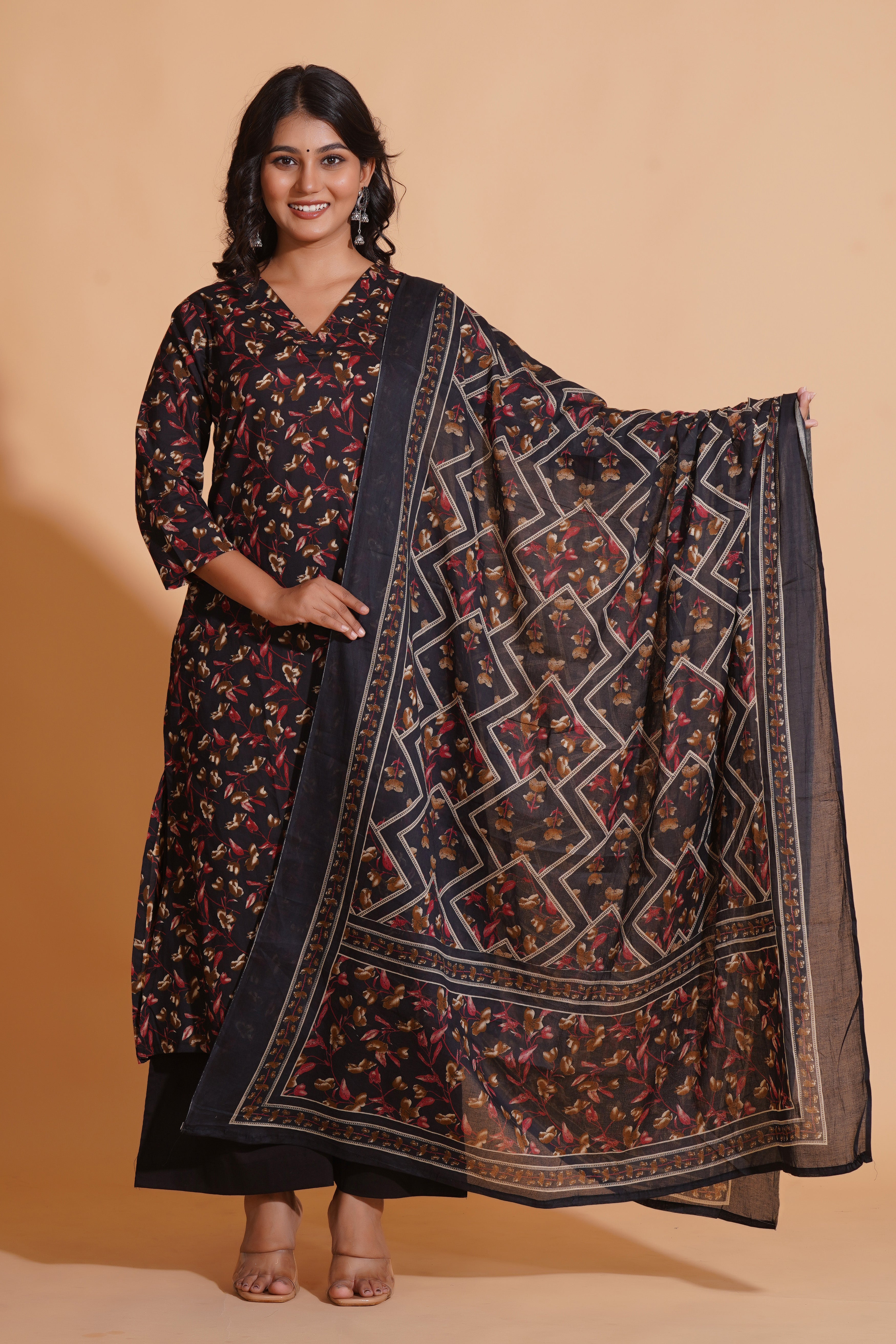 Enchanted Noir Floral Suit Set