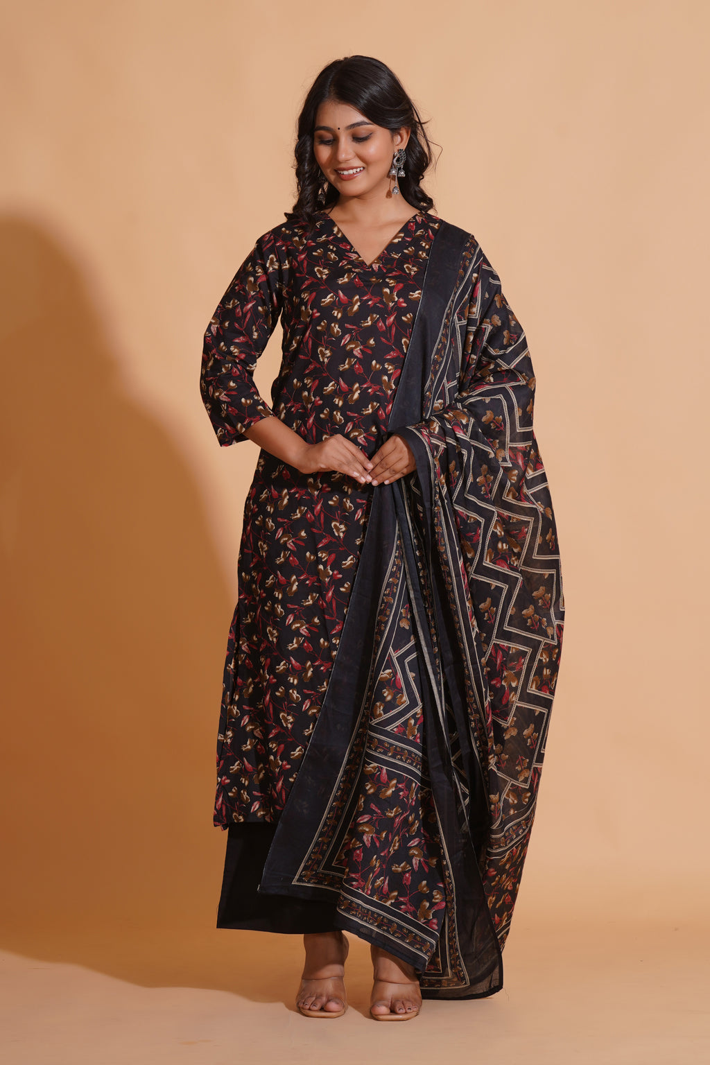 Enchanted Noir Floral Suit Set