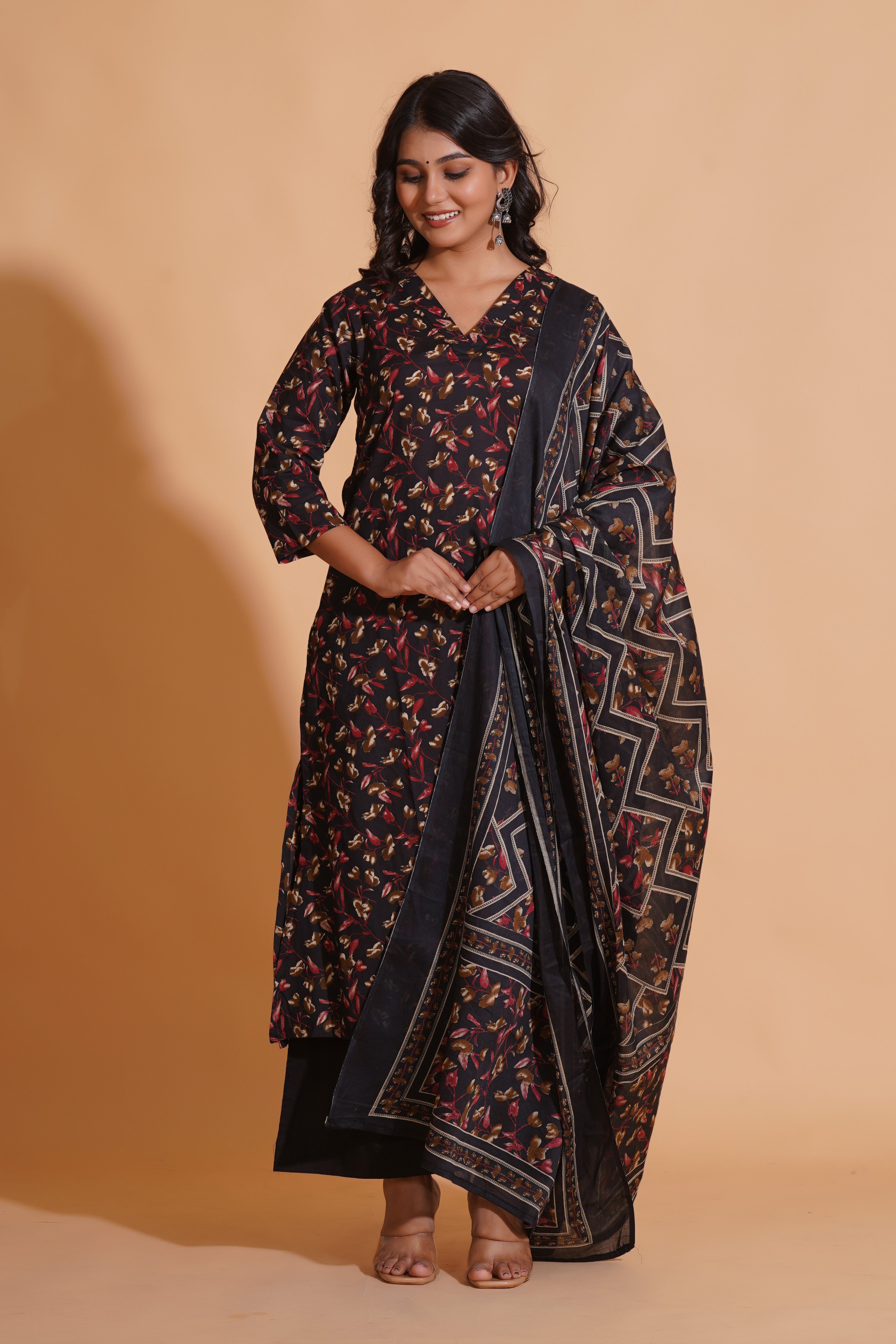 Enchanted Noir Floral Suit Set