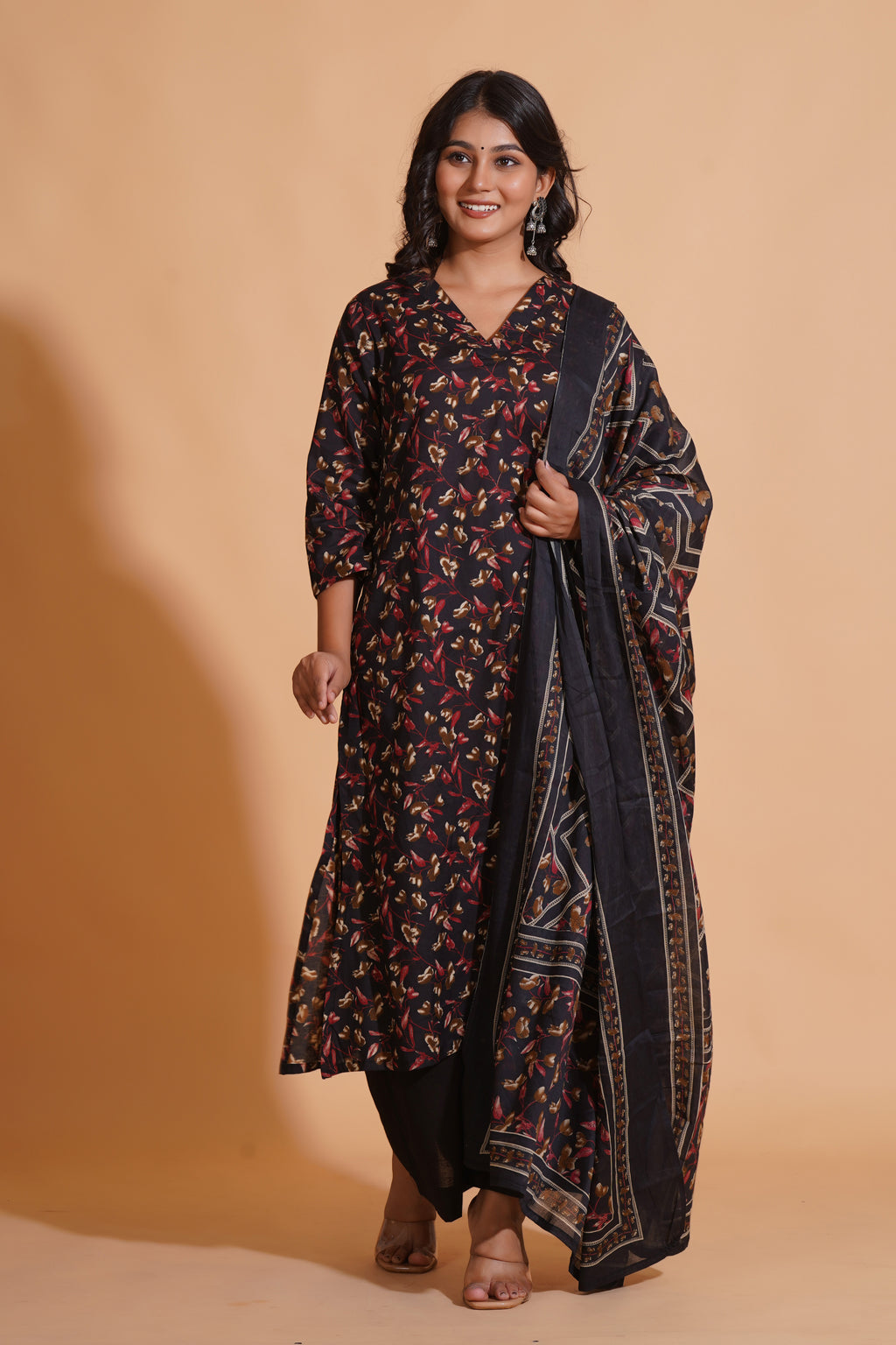 Enchanted Noir Floral Suit Set