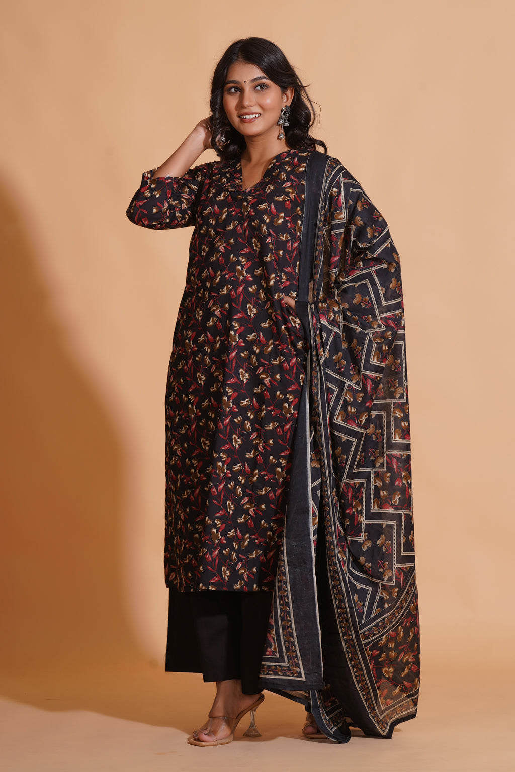 Enchanted Noir Floral Suit Set