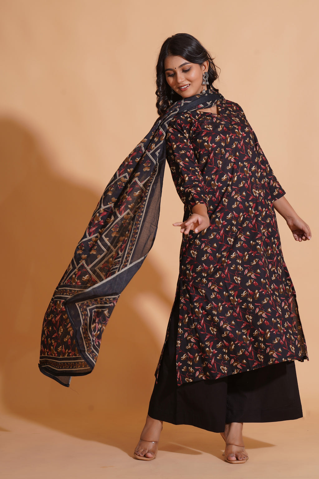 Enchanted Noir Floral Suit Set