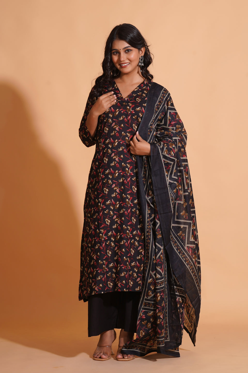 Enchanted Noir Floral Suit Set