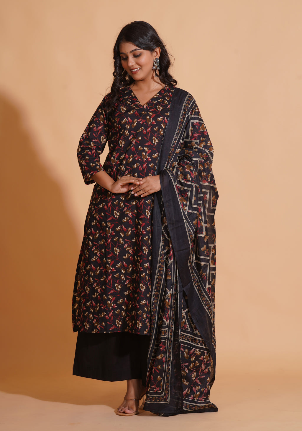 Enchanted Noir Floral Suit Set