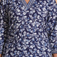 Navy Blossom Heritage Kurta Set