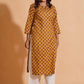 Golden Mustard Floral Kurta