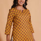Golden Mustard Floral Kurta