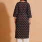 Black Elegance V-Neck Kurta