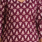 Regal Wine Block-Print Kurta