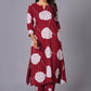 Crimson Blossom Oversized Floral Cotton Kurta Set
