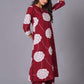 Crimson Blossom Oversized Floral Cotton Kurta Set