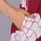 Crimson Blossom Oversized Floral Cotton Kurta Set