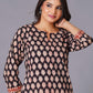 Noir Leaf Handblock Cotton Suit Set