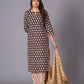 Noir Leaf Handblock Cotton Suit Set