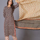 Noir Leaf Handblock Cotton Suit Set