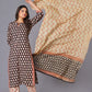 Noir Leaf Handblock Cotton Suit Set