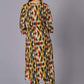 Geometric Flair Multi-Color Rayon Suit Set