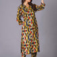 Geometric Flair Multi-Color Rayon Suit Set