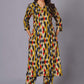 Geometric Flair Multi-Color Rayon Suit Set