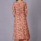 Terracotta Ikat Handblock Cotton Suit Set