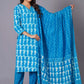 Azure Tie-Dye Pure Cotton Suit Set