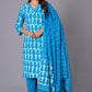 Azure Tie-Dye Pure Cotton Suit Set