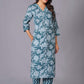Aqua Grace Handblock Cotton Suit Set