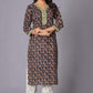 Midnight Paisley Handblock Cotton Suit Set
