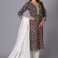Midnight Paisley Handblock Cotton Suit Set