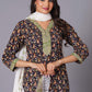 Midnight Paisley Handblock Cotton Suit Set