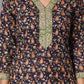 Midnight Paisley Handblock Cotton Suit Set