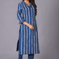 Indigo Maze Handblock Cotton Suit Set