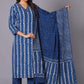 Indigo Maze Handblock Cotton Suit Set