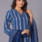Indigo Maze Handblock Cotton Suit Set