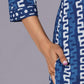 Indigo Maze Handblock Cotton Suit Set