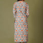Tangerine Mosaic Handblock Cotton Suit Set