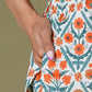 Tangerine Mosaic Handblock Cotton Suit Set