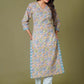 Sunlit Blossom Handblock Cotton Suit Set