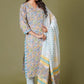 Sunlit Blossom Handblock Cotton Suit Set